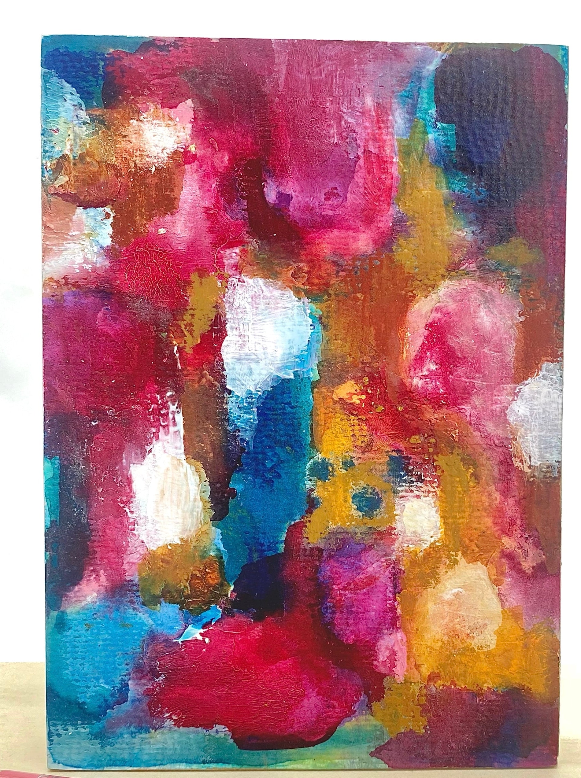 Colorful abstract painting on a white background