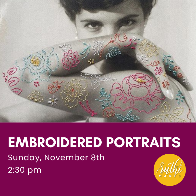 Embroidered Portraits Workshop - November 8th, 2026