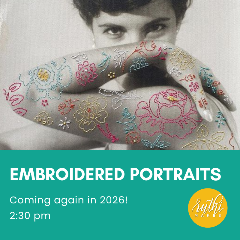 Embroidered Portraits Workshop - Coming again in 2026!