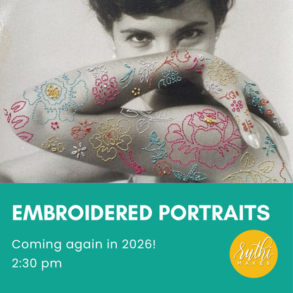 Embroidered Portraits Workshop - Coming again in 2026!